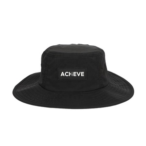 Wholesale Custom Rubber Logo Quick Dry Black Polyester Safari Gorras,Sun Shade Beach Cap,Fisherman Wide Brim <b>String</b> <b>Bucket</b> <b>Hat</b> - Product Image 2