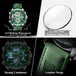 Relojes Digitales LED de Doble Pantalla POEDAGAR E108 para Hombre, Resistentes al Agua, Electrónicos, Multifuncionales, con Fecha, <span class=keywords><strong>Semana</strong></span> y Funciones Deportivas - Product Image 4