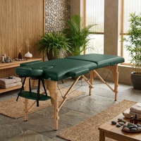 Table de massage pliante portable en bois à 2 sections, réglable, professionnelle, pour spa et salon de beauté, avec sac – Vente en gros usine
