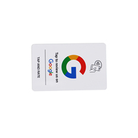 CMYK impresión 13,56 Mhz Google Review Tarjeta blanca Rfid tarjeta RFID NFC tarjeta