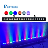 Lumière DMX de barre de rondelles murales LED 18W RGBWA + UV 6in1 avec effet de chasse stroboscopique pour l'éclairage de scène de disco de fond