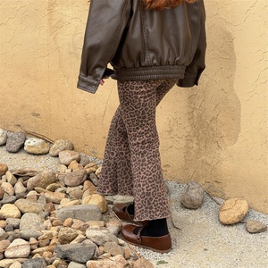 <span class=keywords><strong>Pantaloni</strong></span> Invernali Chengle25 <span class=keywords><strong>per</strong></span> Bambine, Stile Coreano, Spessi, con Stampa Leopardata, in Misto Cotone, <span class=keywords><strong>Eleganti</strong></span> a Vita Alta e Gamba Larga - Product Image 4