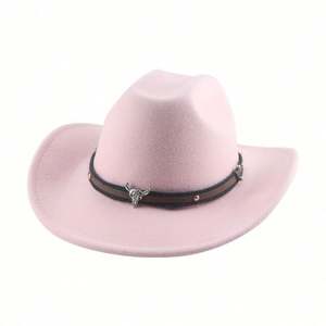 Sombrero de Vaquera de Moda, Nuevo Modelo 2023, Más Vendido, Sombrero de Vaquero Occidental de Lana Sintética - Product Image 3