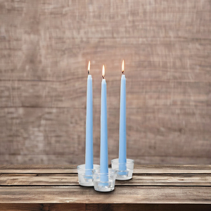 Bougies coniques Perfect Blue de 10 pouces, faites à la main, en cire de soja et de paraffine, sans fumée, parfum boisé, pour anniversaires, mariages, maison - Product Image 3