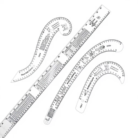 Règle de couture multifonctionnelle pour la création de patrons de vêtements, outil de mesure et de dessin, ruban à mesurer auxiliaire pour la découpe et la couture de vêtements