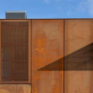 Façade en acier corten perforé sur mesure - Panneaux de revêtement mural extérieur découpés au laser - Product Image 4