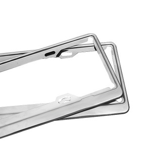 Factory Sells Generic Black Chrome Simple UV Printing logo <b>License</b> Plate <b>Frame</b> - Product Image 3