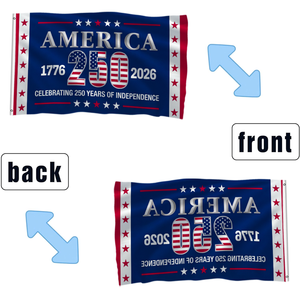 Bandera del 250 Aniversario de la <span class=keywords><strong>Independencia</strong></span> de Estados Unidos, 3x5 pies, 1776-2026, Bandera de Poliéster para Exteriores de Doble Cara para el 4 de Julio, Patriótica - Product Image 2