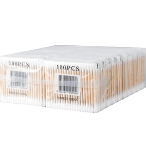 Coton-tiges en bois à double extrémité pour l'hygiène et les soins de beauté - Product Image 1