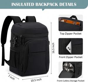 Sac à dos isotherme étanche pour adulte, sac à dos isotherme souple imperméable pour le déjeuner, le camping, la plage, les voyages, glacière - Product Image 2