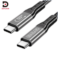 Câble USB4 DFX 80 Gbit/s 1M 240W 16K Ultra HD en nylon tressé compatible TB5 E-Marker pour boîtier SSD externe d'ordinateur portable nouvelle génération