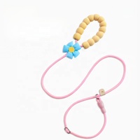 Laisse pour chien réglable anti-traction à poignée souple, motif floral, sans étranglement, pour l'entraînement