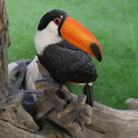 Toucan en résine personnalisé en usine à vendre, ornement de jardin, sculpture d'animal grandeur nature