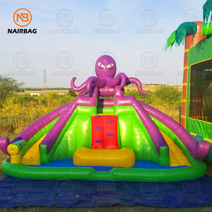 Tobogán acuático inflable del <span class=keywords><strong>pulpo</strong></span> del patio al aire libre con la <span class=keywords><strong>piscina</strong></span> de agua, tobogán mojado inflable de los niños - Product Image 5