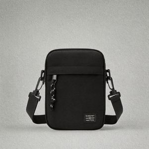 Bolso Bandolera Negro de PU Casual Unisex de Alta Calidad, con Logotipo Personalizado, Impermeable, Diseño Vintage para Hombre, para Verano - Product Image 2