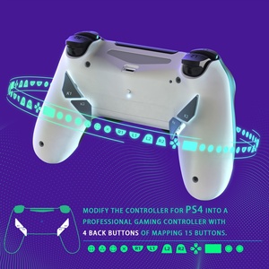 EXtremeRate Kit de remapping avec boutons arrière blancs de type Dawn Type-C pour manette PS4 Slim Pro JDM-040/050/055 - Product Image 4
