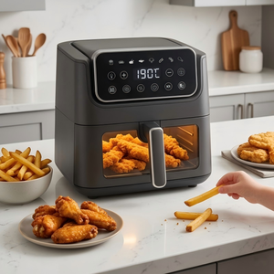 Friteuse à air chaud 4,5 L avec fenêtre de visualisation, contrôle numérique, sans huile, antiadhésive, arrêt automatique, protection contre la surchauffe, appareil de cuisine domestique - Grande Vente - Product Image 5