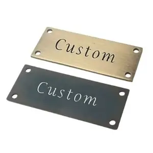 Custom Metal Blanks Store targhette con nome del personale targa del dipendente targhetta con Logo con incisione Laser da 75Mm