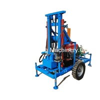 Rig de forage de puits d'eau rotatif diesel portable Rancheng avec pompe et moteur, profondeur maximale 150 m, diamètre 300 mm