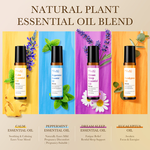 Huile Essentielle d'Eucalyptus ODM en Roll-On <span class=keywords><strong>pour</strong></span> Apaiser, Détendre, Aromathérapie au Lit, Yoga, Roller à Pierres Précieuses, Huile Essentielle de Menthe Poivrée - Product Image 3
