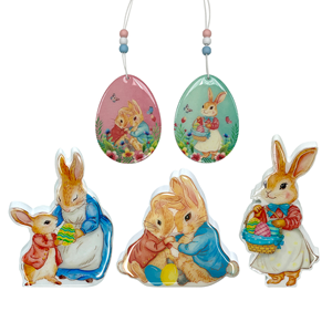 2026 वसंत ईस्टर बनी सजावट लकड़ी के लटकाने वाले खरगोश के गहने पास्कोआ उपहार अवकाश पार्टी राल शिल्प आपूर्ति - Product Image 6