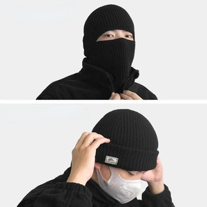 <span class=keywords><strong>Cappello</strong></span> Invernale 2 in 1: Berretto e Maschera, Caldo <span class=keywords><strong>Cappello</strong></span> Balaclava Lavorato a Maglia, Antivento, Integrale, per Sci e Ciclismo, con Paraorecchie - Product Image 2