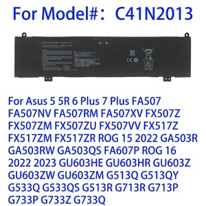 C41N2013แบตเตอรี่แล็ปท็อปสำหรับ ASUS ROG 16 2022 2023 G533Q <span class=keywords><strong>G513R</strong></span> G713R G713P G733P G733Q 90WH 15.4V - Product Image 2