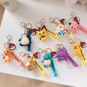 <span class=keywords><strong>3D</strong></span> dễ thương Anime PVC Keychain tùy chỉnh phim hoạt hình nhân vật Túi Keychain sắt khuyến mại Pokemon Keyring silicon xe cao su Keyring - Product Image 3