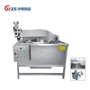 Qingdao Zlzsen Fourniture d'usine Machine à frire par lots <span class=keywords><strong>Friteuse</strong></span> à <span class=keywords><strong>gaz</strong></span> ronde industrielle automatique <span class=keywords><strong>Friteuse</strong></span> électrique circulaire Prix bon marché - Product Image 1