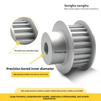 Polea de Sincronización SONGHU OEM S8M de 38 Dientes SH-HTPA38S8M300-B-P16 de Aluminio con Diámetro Interior de 16-65 mm