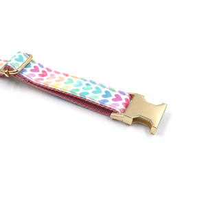 Fabricante Bumopet, <span class=keywords><strong>Collar</strong></span> de perro con hebilla de Metal dorado de lujo, nailon ajustable con bonito diseño de corazón y patrón de impresión para gatos - Product Image 4