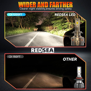 Redsea R33 4300K 330W 33000LM Lampadina <span class=keywords><strong>LED</strong></span> per Fari Auto con 3 Tubi in Rame 12V 24V Luci <span class=keywords><strong>LED</strong></span> per Auto H7 Canbus H1 H4 H11 9005 9006 <span class=keywords><strong>LED</strong></span> - Product Image 3