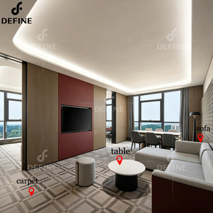 Solución Llave en Mano para Proyecto de Hotel Hilton Radisson <span class=keywords><strong>Blu</strong></span>, Muebles de Hotel Modernos de Lujo de 5 Estrellas, Juego de Muebles Personalizados para Vestíbulo y Habitaciones - Product Image 3