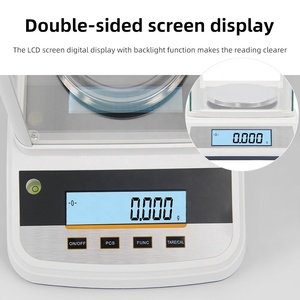 เครื่องชั่งวิเคราะห์เพชรขนาด500ก. 1มก. เครื่องชั่งแล็ปพร้อมจอแสดงผล LCD 2จอ - Product Image 6