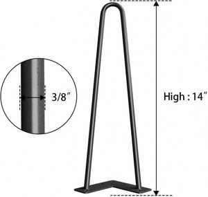 Pied de table basse pliable en métal pour mobilier, support de table à manger en fer, vente en gros de supports de mobilier métalliques à un seul côté - Product Image 5