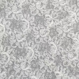 Toptan 3D Gül Çiçekli Tül Dantel Kumaş Premium Gül Kumaş Çiçek İşlemeli Kumaş File Dantel Malzemesi Gelinlik İçin - Product Image 2