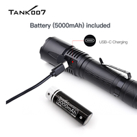 TANK007 KC16 Torche Tactique Lampe de Poche Batterie Rechargeable 1800LM Haute Puissance Torche Lumière Longue Portée Linternas Led Lampe de Poche