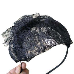 New Design Elegant Polka Dot Mesh Bowknot Beret Headband Vintage Handmade Cloth <strong>Hair</strong> Hoop <strong>Wedding</strong> <strong>Hair</strong> <strong>Band</strong> Women <strong>Hair</strong> - Product Image 4