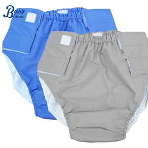 Couches lavables pour adultes, imperméables, absorbantes, <span class=keywords><strong>élastique</strong></span>s, ajustables, réutilisables, avec velcro, OEM/ODM - Product Image 1