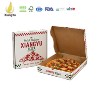 Boîtes à pizza en carton ondulé personnalisées avec logo, emballage en carton alimentaire pour les chaînes de pizzerias, les marques de services alimentaires