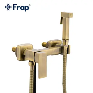 Frap Лидер продаж портативный струйный пресной воды держатель для душа комплект латунный ручной stattaf Туалет Биде Спрей F7504-4