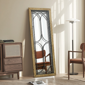 Antique European Full-Length Rectangular Wall Hanging Eco-friendly Home Decor <b>Mirrors</b> Ready Ship Rustic <b>Wooden</b> <b>Frame</b> MDF - Product Image 4