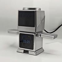 2026 Model Pribadi Terbaru Ex Factory Q12.2 25W 6 in 1 Pengisi Daya Nirkabel Berdiri Layar Sentuh MP3 Robot Berputar