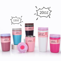 Taza de Viaje Aislada al Vacío de Acero Inoxidable 304 de 12oz/20oz, Nueva Llegada, Taza de Café a Prueba de Fugas con Tapa a Presión