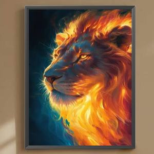 Peinture Diamant Faite Main 40*50cm Lion, Perles Rondes Acryliques, Décoration Moderne pour la Maison, Peinture Diamant pour Soulager le Stress - Product Image 3