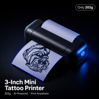 Imprimante thermique miniature pour tatouages OEM ODM de 3 pouces, 202g, avec application IA et Bluetooth, logo personnalisé, vente en gros d'usine pour studio de tatouage