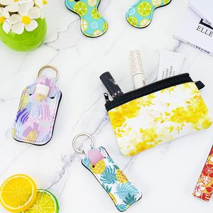 Sublimation Wristlet Keychain Sublimation Blank Set Sublimation Lanyard Lipstick <b>Holder</b> <b>Makeup</b> Pouch Bottle Keychain <b>Holder</b> - Product Image 3
