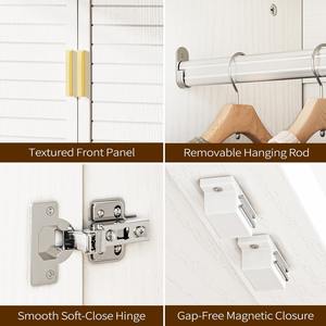 <span class=keywords><strong>Armoire</strong></span> de rangement autoportante <span class=keywords><strong>blanche</strong></span> en bois massif à 3 portes avec miroir pour commande en gros - Product Image 6