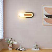 Lampe murale LED en fer pour chambre à coucher et salon, lampe de chevet design moderne et minimaliste