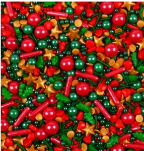 Perles de sucre comestibles pour décoration de gâteaux dorés Joyeux Noël pour gâteaux Cupcake Fournitures de boulangerie - Product Image 2